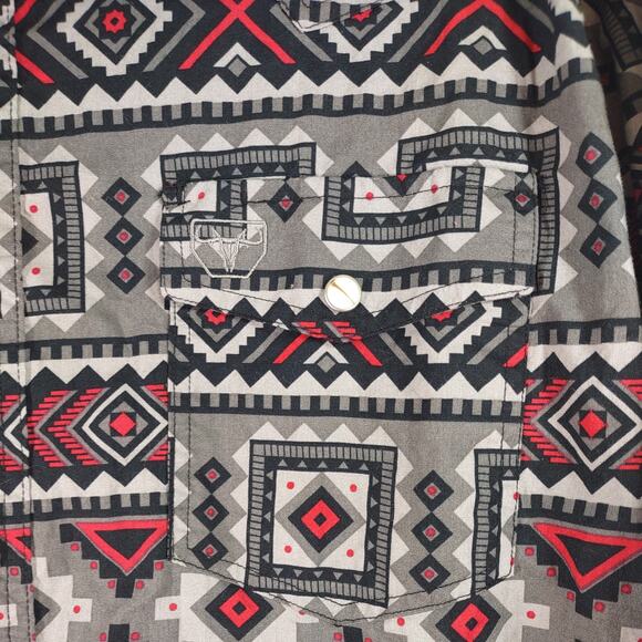 Platini Western Snap Button Long Sleeve Shirt, Size XL - Picture 5 of 10